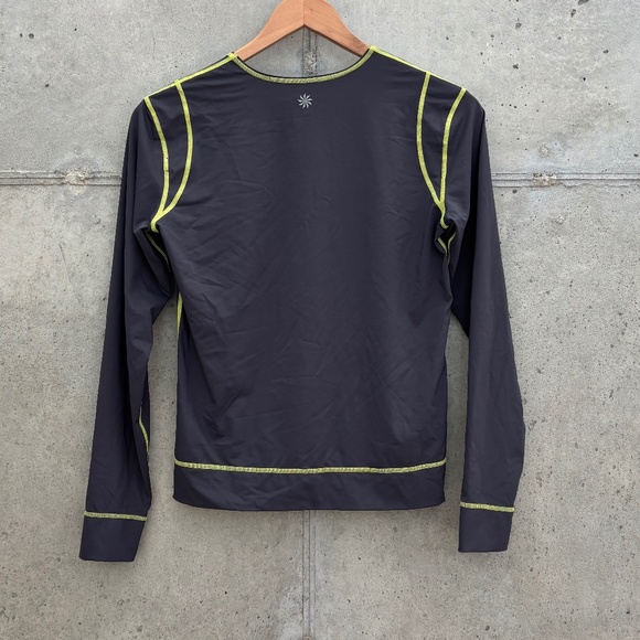 Athleta Long Sleeve Rash Guard Swim Top with UPF+ Protection, Grey, Size Small - Picture 2 of 8